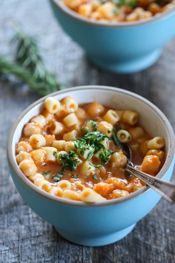 Chickpea and Pasta Soup